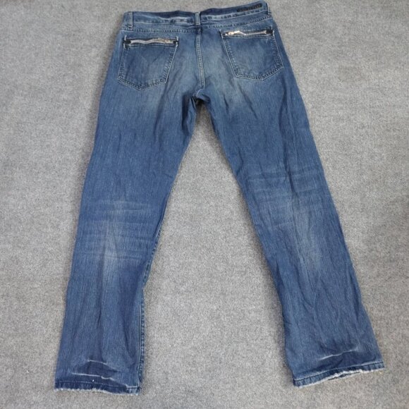 Rockstar Mens Jeans 38 x 32 Blue Sushi Straight Button Fly USA Made